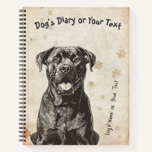 Cane Corso's Diary Notitieboek (Voorkant)