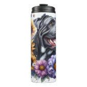 Cane Corso's Sunny Floral Majesty Thermosbeker (Voorkant)