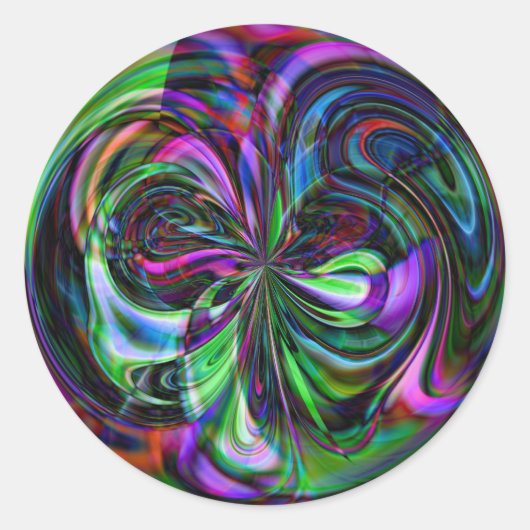 Cane Magic Mandala - Abstracte fractal Sticker (Voorkant)