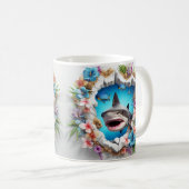 Caneca 3D Tubarão Koffiemok (Voorkant rechts)