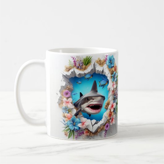 Caneca 3D Tubarão Koffiemok (Links)