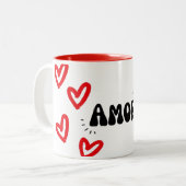 Caneca Amor  Tweekleurige Koffiemok (Voorkant links)