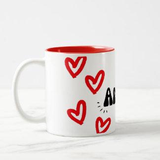 Caneca Amor  Tweekleurige Koffiemok