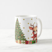 Caneca branca brilhante-Natal Koffiemok (Voorkant rechts)