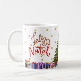 Caneca branca brilhante-Natal Koffiemok
