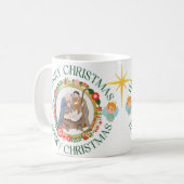 Caneca branca brilhante-Natal Koffiemok (Voorkant links)