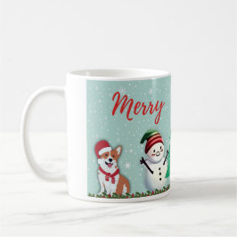 Caneca branca brilhante-Natal Koffiemok
