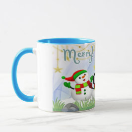 Caneca branca brilhante-Natal Mok