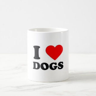 Caneca branca clássica 325 ml Designer amo Dogs Koffiemok