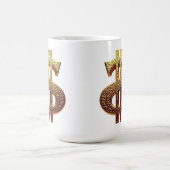 CANECA BRANCA CLÁSSICA -  CIFRÃO/TOM OURO KOFFIEMOK (Center)
