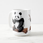 Caneca branca panda koffiemok (Voorkant links)