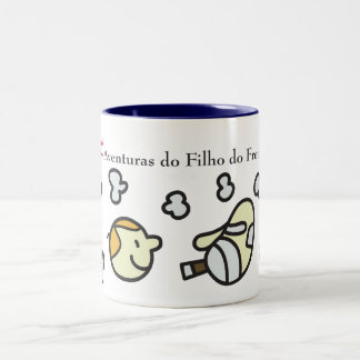 Caneca Cabeças e Fumaças do Filho do Freud Tweekleurige Koffiemok