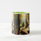 Caneca Café Paisagem Tweekleurige Koffiemok (Center)