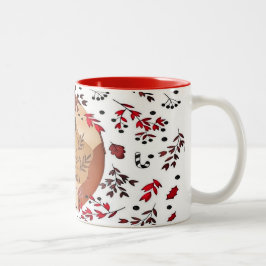 Caneca com cor dentro/Natal Tweekleurige Koffiemok