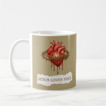 Caneca com Frase Motivacional "Jesus Ama Você"