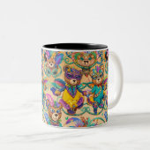 Caneca com ritmo de carnaval tweekleurige koffiemok (Voorkant rechts)