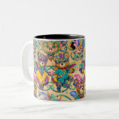 Caneca com ritmo de carnaval tweekleurige koffiemok (Voorkant links)
