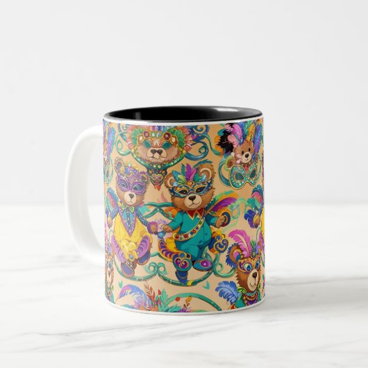 Caneca com ritmo de carnaval tweekleurige koffiemok (Voorkant links)