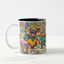 Caneca com ritmo de carnaval tweekleurige koffiemok