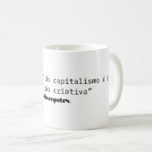 Caneca de Café: Citação de Schumpeter. Koffiemok (Voorkant rechts)