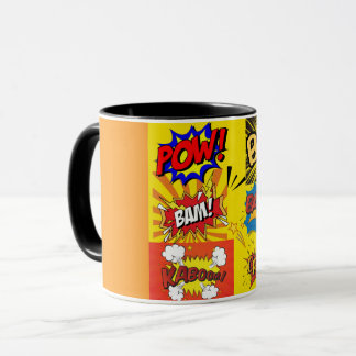 Caneca de Café Estilo Comic 11 oz Cerâmica WPT ZLE Mok