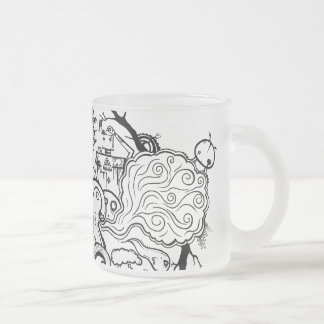 caneca doodle matglas koffiemok