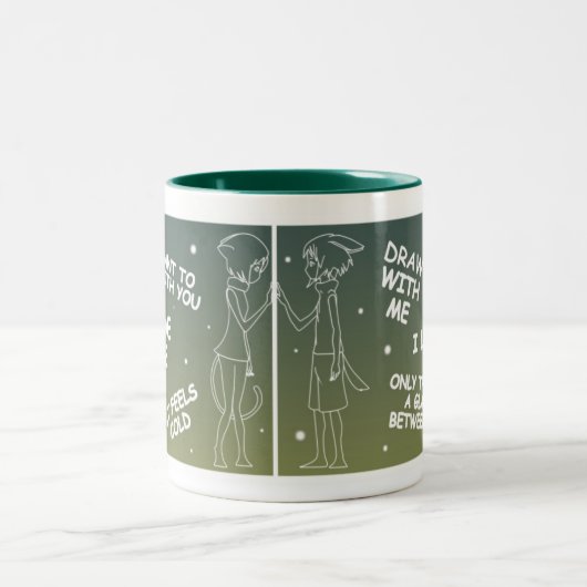 Caneca Draw With Me Tweekleurige Koffiemok (Center)