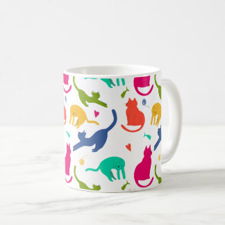 Caneca Estampada Com Gatos - Colorida Koffiemok