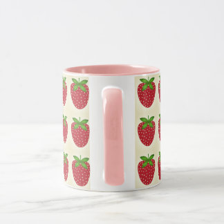 caneca estampada morango mok