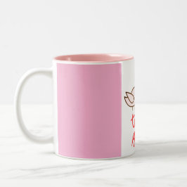 caneca estampada ´pássaros romântica com coração tweekleurige koffiemok