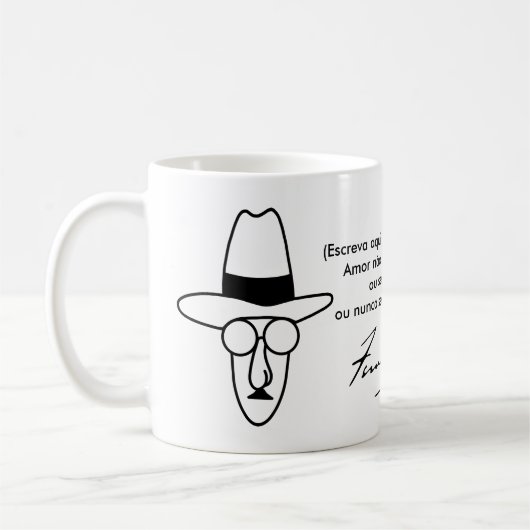 Caneca Fernando Pessoa - personalizável Koffiemok (Links)
