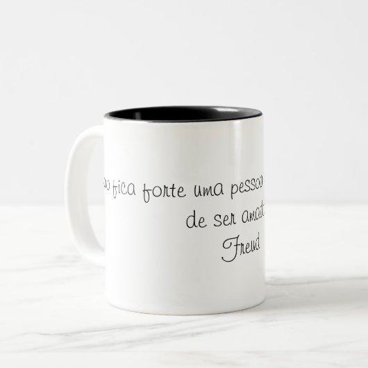 Caneca Frase de Freud Tweekleurige Koffiemok (Voorkant links)