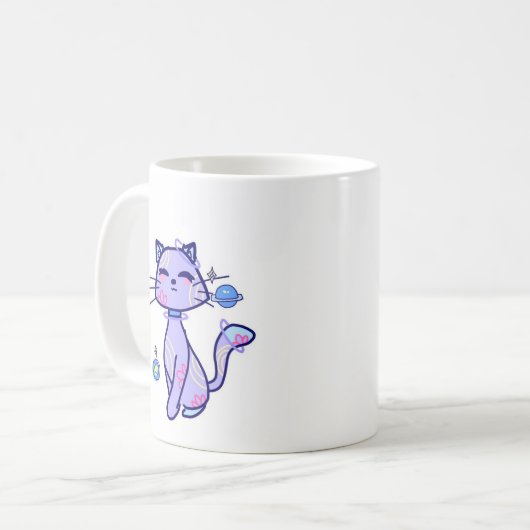 Caneca gato espacial koffiemok (Voorkant links)