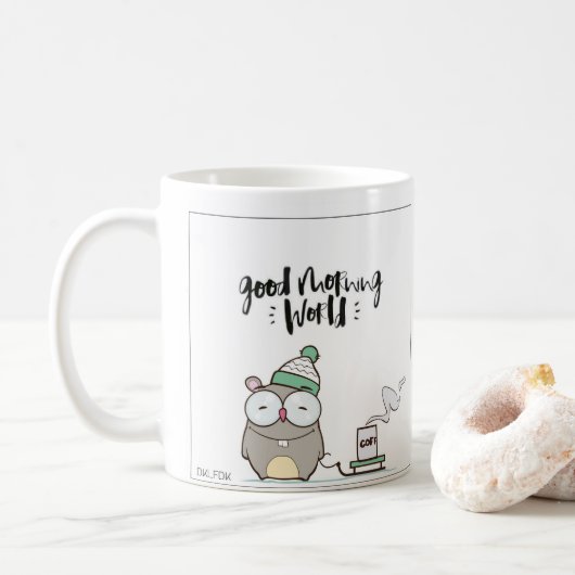 Caneca Good Morning World - DKLFDK Koffiemok (Met donut)