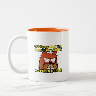 Caneca Grumpy Antissocial Tweekleurige Koffiemok
