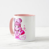 caneca kpop garota cantora desenho mok (Voorkant links)