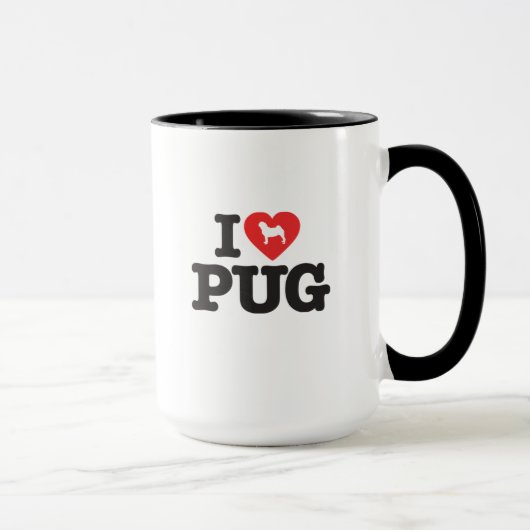 Caneca Love Pug Mok (Rechts)