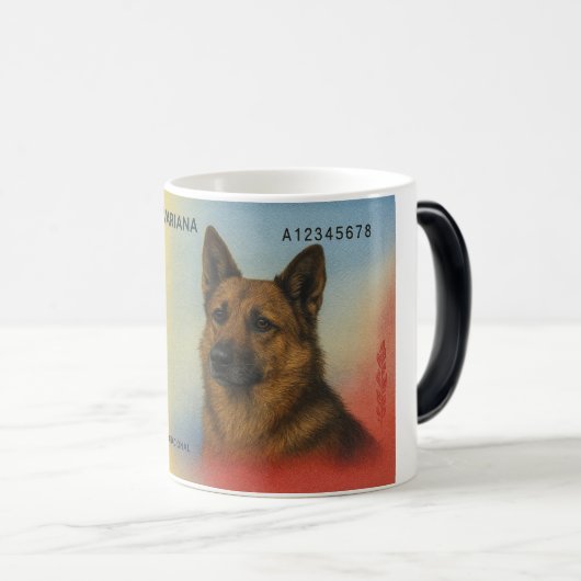 Caneca Mágica Mucuchíes Venezuelan Brown Dog Magische Mok (Voorkant rechts)