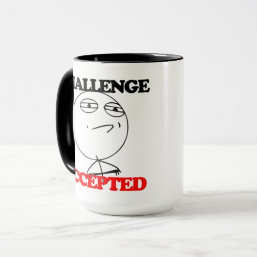 Caneca Memes - Challenge Accepted Mok (Voorkant links)