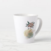 Caneca para café latte linhas e flores latte mok (Rechterhoek)
