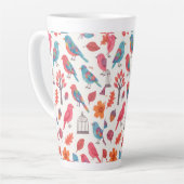 Caneca Pássaros e Flores DESING Latte Mok (Linkerhoek)