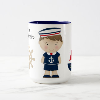Caneca Personalizada Marinheiro Tweekleurige Koffiemok