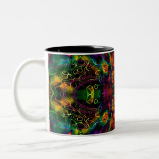 caneca psicodélica tweekleurige koffiemok