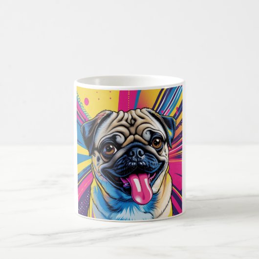 Caneca Pug Pop Art 01 Koffiemok (Center)