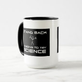 Caneca Stand Back ... try science Mok (Voorkant links)