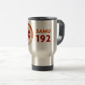 Caneca térmica logomarca SAMU 192 Reisbeker (Voorkant rechts)