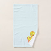 Caneton mignon sur bleu bébé clair (Serviette à main)