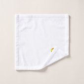 Caneton mignon sur serviette de bain blanche (Gant de toilette)