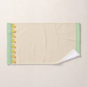 Canetons mignons sur beige sable et vert clair (Serviette à main)