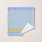 Canetons mignons sur fond bleu clair (Gant de toilette)
